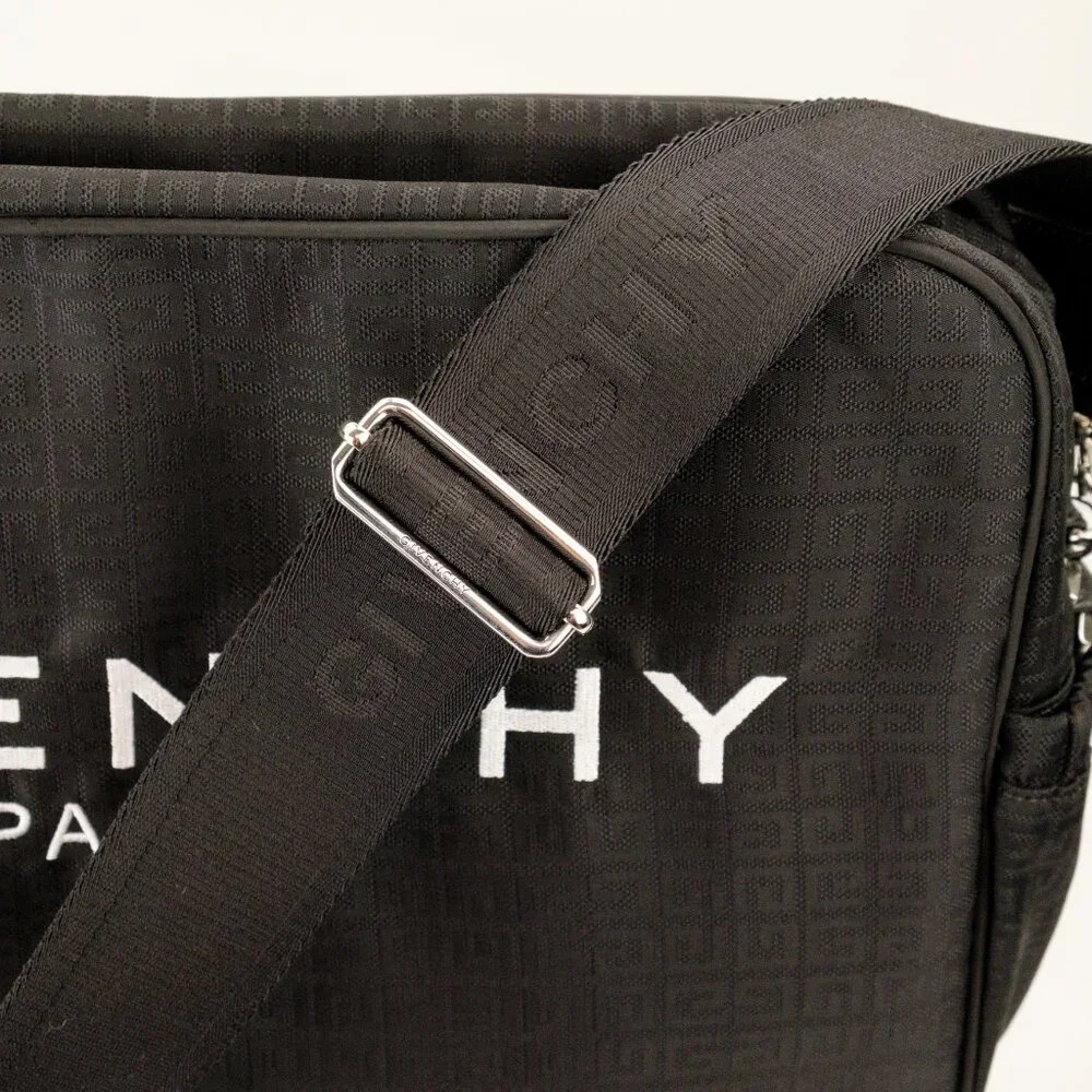 Givenchy 4G Logo Print Travel Baby Diaper Bag w/ Changing Pad, Black